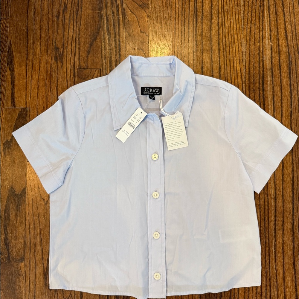 J. Crew Light Blue Button down Shirt size 4 NWT